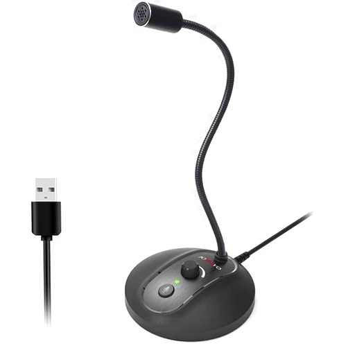 JOUNIVO USB Computer Microphone with Mute Button, Plug&Play Condenser, Desktop, PC, Laptop, Mac, PS4 Mic -360 Gooseneck Design -Recording, Dictation, YouTube, Gaming, Streaming