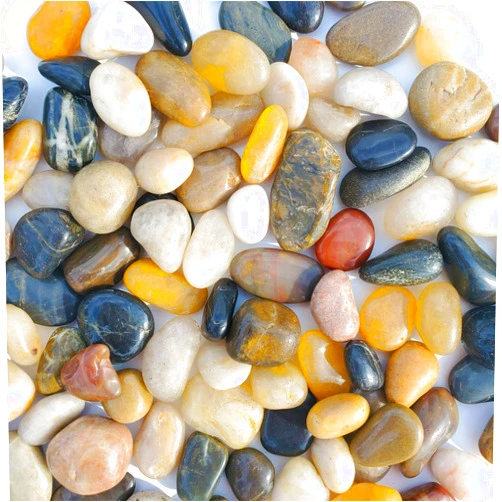 SACKORANGE 2 LB Aquarium Gravel River Rock - Natural Polished Decorative Gravel, Small Decorative Pebbles, Mixed Color Stones,for Aquariums, Landscaping, Vase Fillers (32-Oz)
