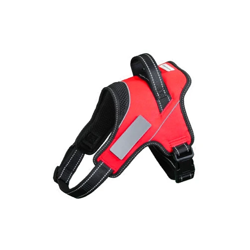 Liberte harness Dog Harness No Pull Name Plate Attachable (Red, Medium, 11-22lb)