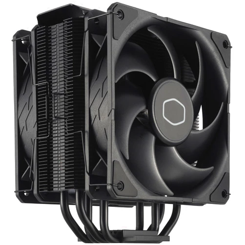 Cooler Master Hyper 212 Black X Duo CPU Air Cooler - Dual SickleFlow 120 Edge Fans, Aluminium Finish, 4 Compact Continuous Direct Contact Heat Pipes, LGA 1200/1700 & AM4/AM5 Socket Supported - Black