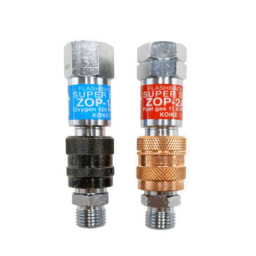KOIKE ARONSON Koike Oxy-Fuel Flashback Arrestor Quick Connect Torch to Hose Locking Coupler Set, Safe Fuel/Oxygen Disconnect, Tight Sealing, OSHA Compliant (SET)