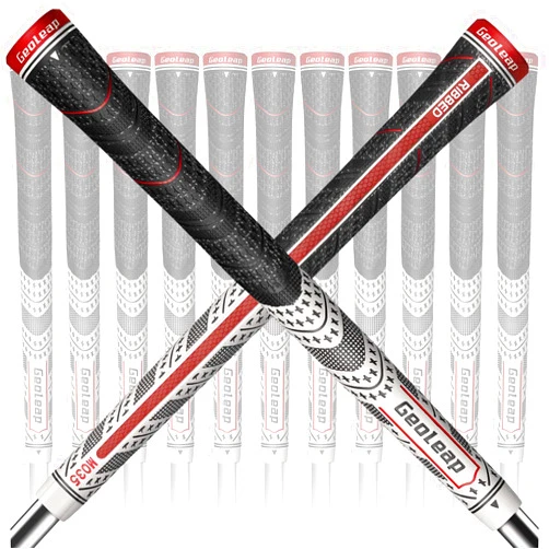 Geoleap ACE-R Golf Grips Set of 13- Back Rib Improved Control，Multi Compound Rubber And Cord Hybrid Golf Club Grips, Standard/Mdisize, 7 Colors Optional.