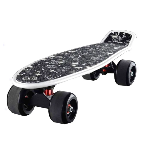 REMIGHTELY BRIGHT Professional Skateboarding, 4 Rounds of Small Fish Plates on The Street, Suitable for Beginners and Young Adults (Color : E)