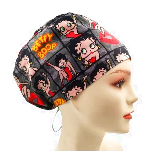 Genie Scrub Caps Betty Women's Euro Scrub Adjustable Work Cap (Patched Work)