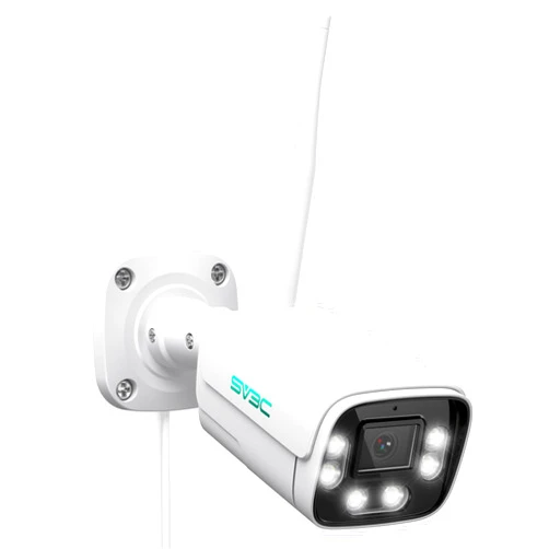 SV3C 4K WiFi IP Camera Outdoor, 8MP Wired Bullet Security Cameras with Floodlight Color Night Vision, ONVIF, RTSP, Humanoid Vehicle Pet Detection, P2P Remote View, 2-way Audio, SD Card & Cloud Storage