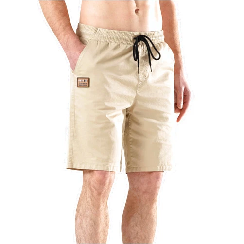 CARTBIKE Men's Cotton Casual Bermuda Shorts Drawstring Summer Beach Stretch Twill Chino Golf 9