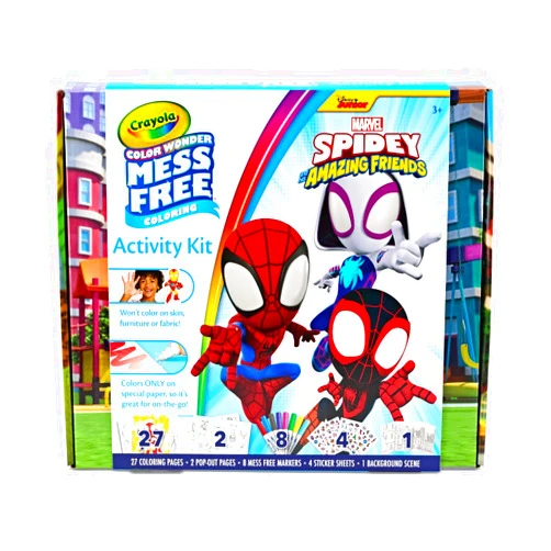 Crayola Color Wonder Spidey and His Amazing Friends Kit, Mess Free Coloring, Spiderman Coloring Pages & Stickers, Spiderman Toy, Kids Gift