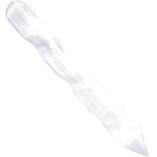 NORTHLANDZ Selenite Crystal Wand, for Healing and Meditation, High Energy Crystals for Anxiety Relief, Yoga & Home Decor, Idea for Gift, White – 6 Inches
