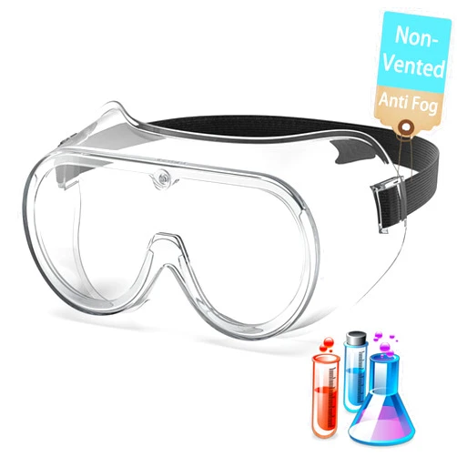 ABLUKA Non-vented Safety Goggles for Onion Cutting Kitchen Labs, Anti Fog Scratch Resistant Airtight Lens, Dust Proof, Industrial Grade Sealed Kitchen Goggles for Men Women Kids