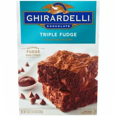 Ghirardelli Chocolate Triple Fudge Brownie Mix, 19 Ounce (Pack of 12)