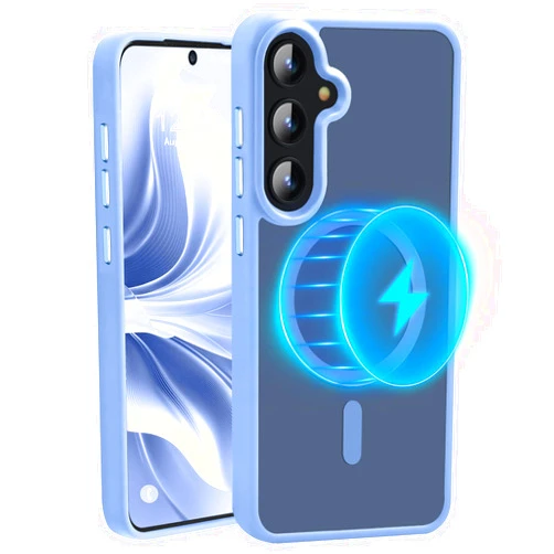 Zhuoopinn N52 Magnetic Case for Samsung Galaxy S22 Case Slim Drop-Proof [MIL-Grade Drop Protection & Fit for MagSafe] Translucent PC Back TPU Bumper Thin Shockproof Phone Case S22-Light Purple