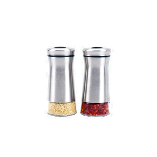 ZYluoke ZLuoke 2 PCS Stainless Steel Salt Spice Sugar Pepper Flavour Bottles with Rotating Adjustable Pour Holes for Kitchen Cooking and Outdoor Barbecue