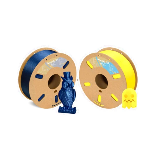 DURAMIC 3D PETG Filament 1.75mm Army Blue + Matte PLA Filament 1.75mm Yellow 3D Printing Filament 1kg Spool(2.2lbs)
