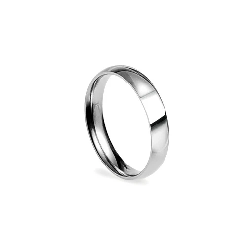 SILVERLINE JEWELRY 4mm Stainless Steel Comfort Fit Classic Wedding Band Ring Available in Sizes 5-14