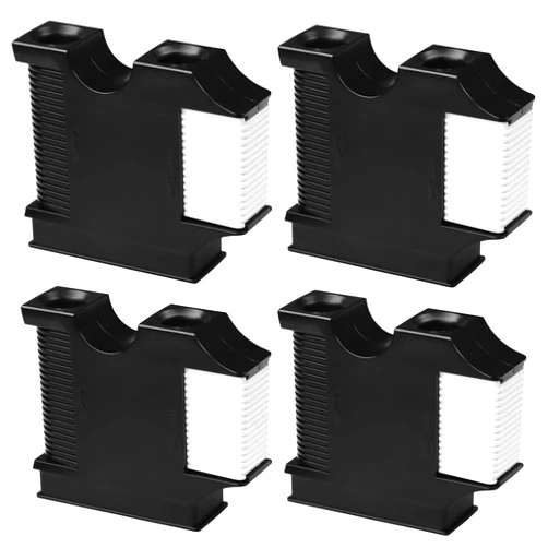 ONTISIV Boat Fender Hanger, Boat Rail and Cleat Fender Clips 4 Pack Black, Quick Connect Fender Lines, Bumper Adjuster, Fits 1/4