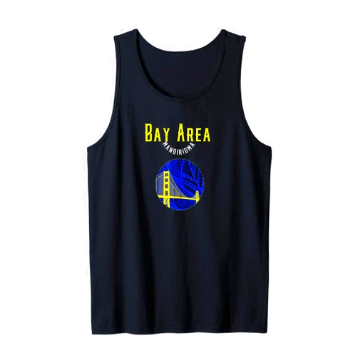 Golden State Mandirigma Apparel San Francisco Bay Area Bridge - Polynesian Warrior Tattoo Tank Top