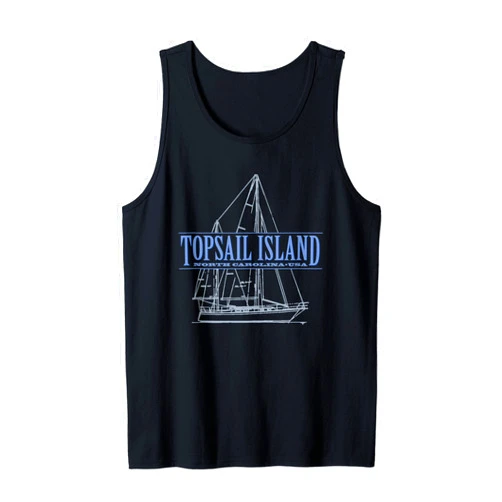 Topsail Island NC Marina and Boat Gear Topsail Island North Carolina souvenir sailing Tank Top