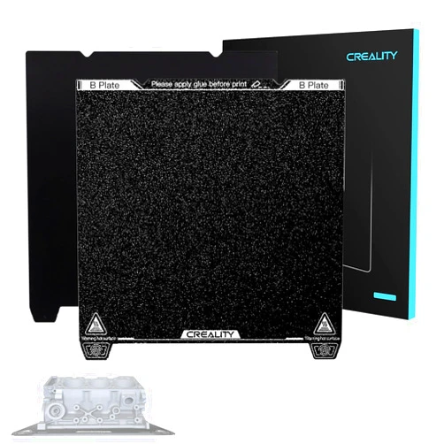 Lokkr Creality Upgraded Ender-3 V3 SE/KE Frosted PEI Build Plate Kit (235 * 235mm), Magnetic Flexible Steel Plate, 3D Printer Platform for Ender-5 S1/K1/Ender-3/S1/3 S1Pro/3 Pro/3S/3 V2/Ender-5/5S/5 Pro
