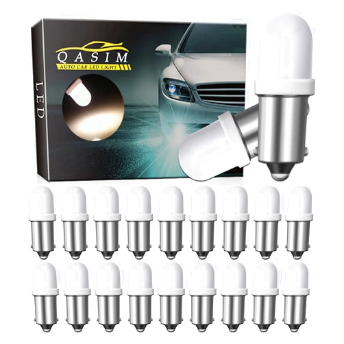 Qasim GE44 47 1893 755 756 1847 1895 LED Bulbs 6V 6.3V AC DC T11 BA9S Bayonet Pinball Gaming Machine Light Bulb Nonpolarity (Pack of 20 Warm White)