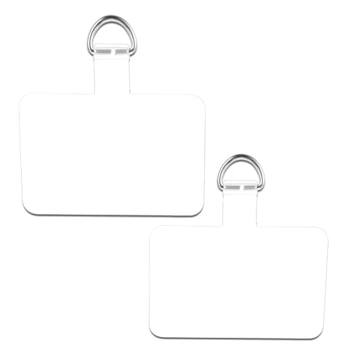 Xthrotsenk 2Pcs Phone Tether Tabs Transparent Phone Lanyard Patches Wrist Strap Bracelet Charm Strap Universal Cell Phone Tether Replacement with Metal Ring for Clear Phone Smartphone Cases