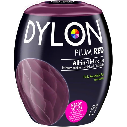 Dylon Washing Machine Fabric Dye Pod for Clothes & Soft Furnishings, 350g – Plum Red