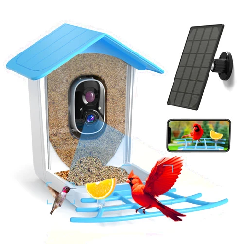 Armorcope Bird Feeder with Camera,Wireless Outdoor Solar Bird Feeder,AI Identify 10000+Bird Species,Auto Capture Bird Videos & Notify of Birds,1080P Bird House,Bird feeders for Outside, Gift for Parents
