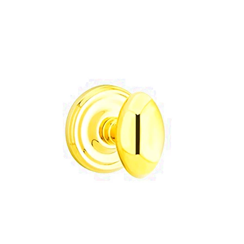 Emtek - Oval (Egg) Knob - Passage Set - Polished Brass/Lifetime Finish