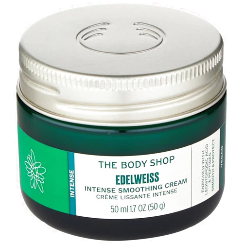 The Body Shop Edelweiss Intense Smoothing Cream – Nourishing Day Cream – Moisturizes and Hydrates Skin – Vegan – 50ml