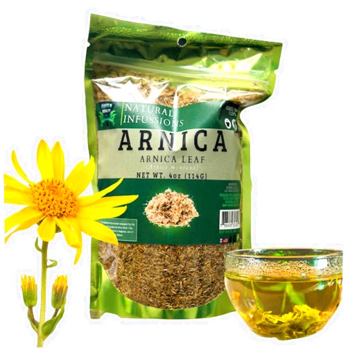 GREEN ROYALTY Te de Arnica 4oz (113gr) Herbal Tea (Arnica Flowers Dried). Stand Up Resealable Bag Crafted By Nature100% All Natural Fresh Tea