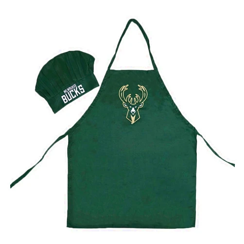 Pro Specialties Group Milwaukee Bucks Apron & Chef Hat, One size, Team color