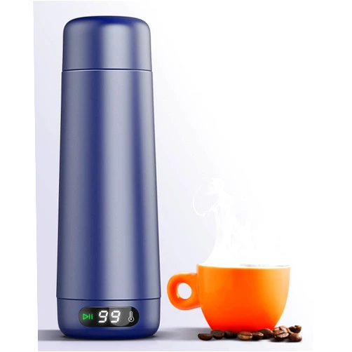 Nicewell Travel Kettle, Dual Voltage Portable Electric Kettle 110V-220V-240V Smart Small Water Boiler for Tea & Coffee, 316 Stainless Steel, 6 Temperature Control and LCD Display, for Global Use (370ML)
