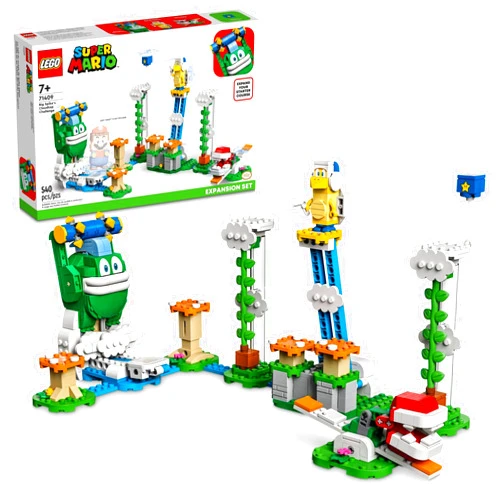 LEGO Super Mario Big Spike’s Cloudtop Challenge Expansion Set 71409, Collectible Toy for Kids with 3 Figures Including Boomerang Bro and Piranha Plant
