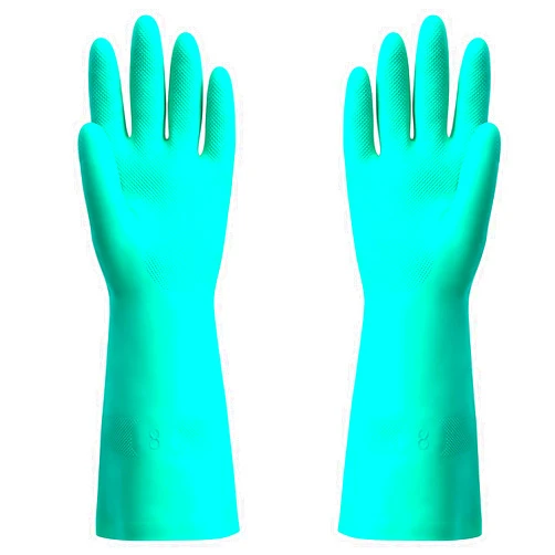 ThxToms Chemical Resistant Nitrile Gloves, Resist Household Acid, Alkali, Solvent and Oil, Latex Rubber Free, 1 Pair Medium