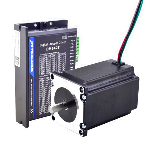 STEPPERONLINE 1 Axis Stepper Motor CNC Kit 2.4Nm(339.87oz.in) Nema 23 Stepper Motor 1.0-4.2A 20-50VDC Stepper Driver DM542T