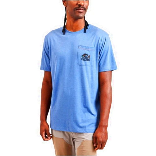 Howler Brothers Men's Travelin' Light Pocket T-Shirt, Blue Mirage