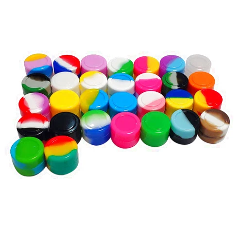 Gentcy Silicone 2ml 100pcs Containers Silicone Storage Jar Seals 13color