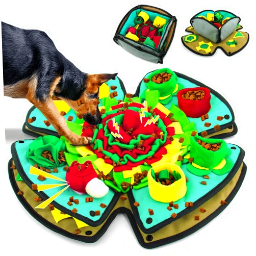 Singking Snuffle Mat for Dogs, Interactive Puzzle Toys for Boredom and Mental Stimulation Double-Layer Feeding Mat for Large, Medium and Small Dogs Encourages Natural Foraging Skills,Training ,Stress Release