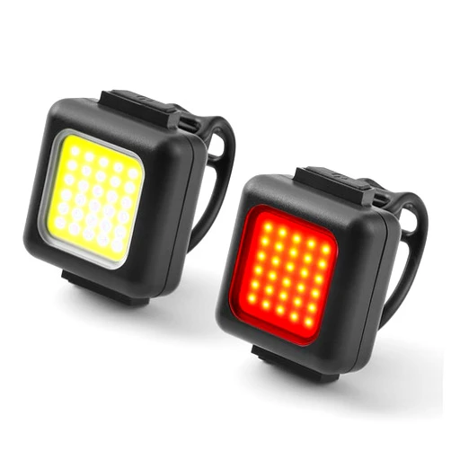 SteJar Mini USB Rechargeable Bike Light Set,Super Bright Front Headlight and Rear LED Bicycle Light,3 Light Mode Options