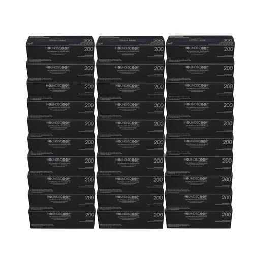 HOUNDSCOOP Case of 6000 Pet Waste Bags on Roll (30 Rolls of 200 bags per roll) Dog Waste Station Bags for HOA, Residential, commercial roll bag for Poop Station Dispensers