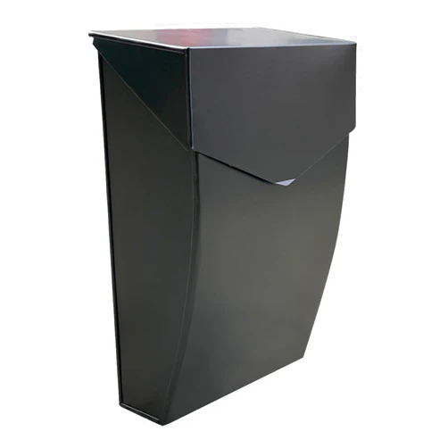 NACH Black Mailbox Wall Mount, 4.8 x 10 x 13 inch Wall Mounted Mailboxes for Outside, Waterpoof Mailbox for House - The Bradley Large Mail Box