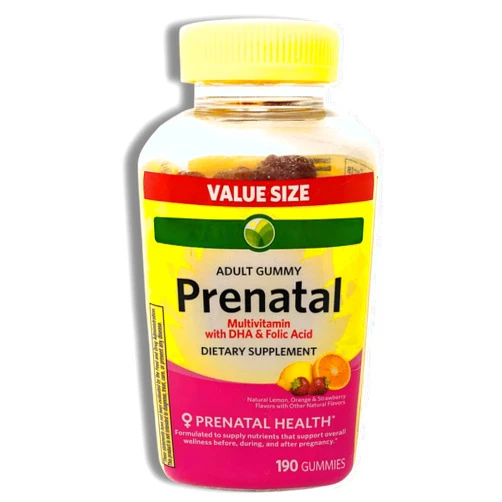 KP+ Spring Valley Prenatal Multivitamin Adult Gummy with DHA & Folic Acid | Prenatal Health | Supports Wellness Before, During & After Pregnancy | 190 Gummies
