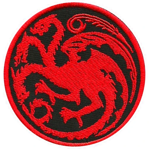 JC Targaryen Dragon - Game of Thrones EMBROIDERED PATCH Badge Sew On 3