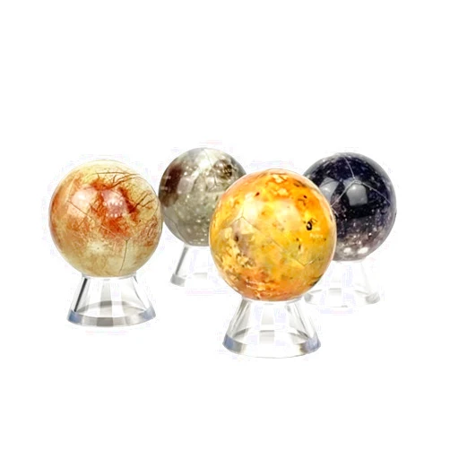 Snapspheres Mini-globe (set of 4) - Jupiter's Galilean Moons Io, Europa, Ganymede, and Calisto - Snapspheres Magnetic mini-globes