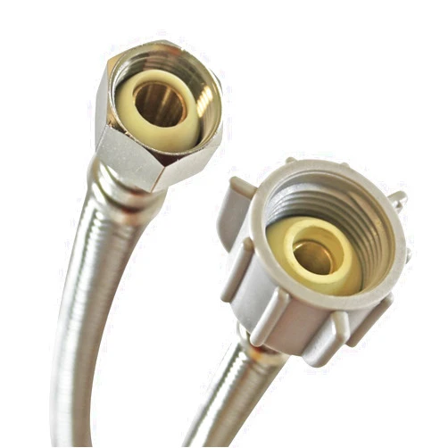 Fluidmaster B3T16 Toilet Connector, Braided Stainless Steel - 1/2 Female Compression Thread x 7/8 Ballcock Thread, 16-Inch Length