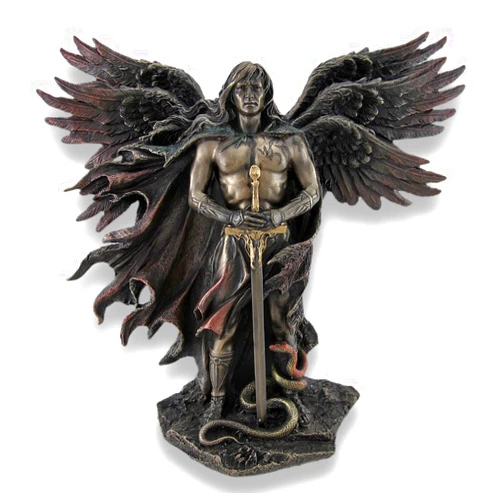 Veronese Design 11 Inch Six Winged Seraphim Angel Cold Cast Resin Bronze Finish Religious Statue