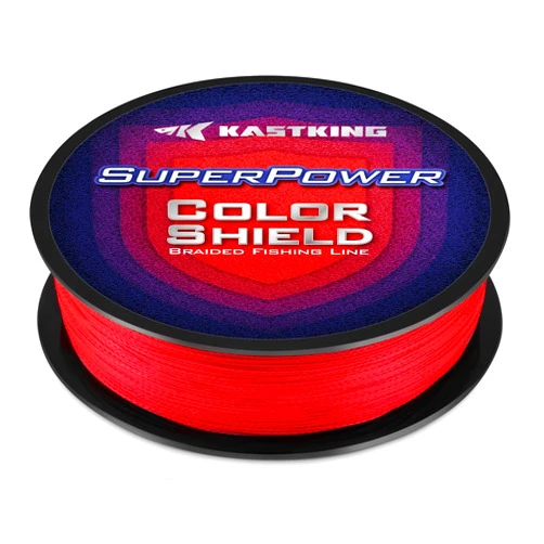 KastKing Superpower ColorShield Braided Fishing Line - Colorfast Braided Line, 100% Solution Dyed UHMWPE Fiber, Smooth & Strong Superline, Near Zero Stretch, Sensitive, High Abrasion Resistance