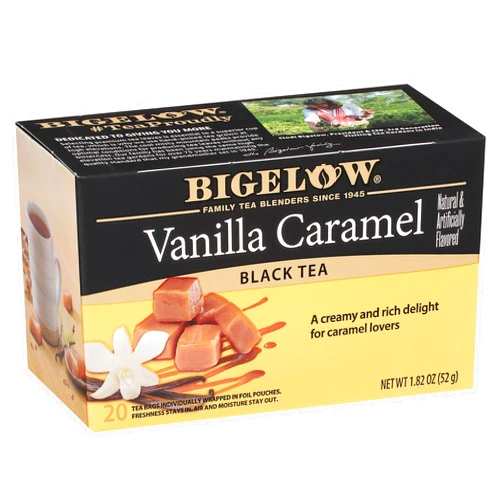 Bigelow Tea Vanilla Caramel Black Tea, Caffeinated Tea with Vanilla Caramel, 20 Count Box (Pack of 6), 120 Total Tea Bags
