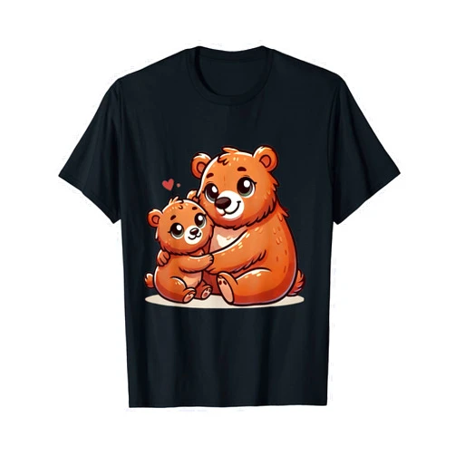 Adorable Family Time Loving Bear Parent with Child T-Shirt