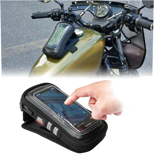 KEMIMOTO Motorcycle Magnetic Tank Bag Water-Resistant Phone Holder Breathable Gas Small Tank Bag Case Phone Bag Adjustable Angle Touch Screen Magnetic Bag for Motorcycle Universal up to 6.5 Inch