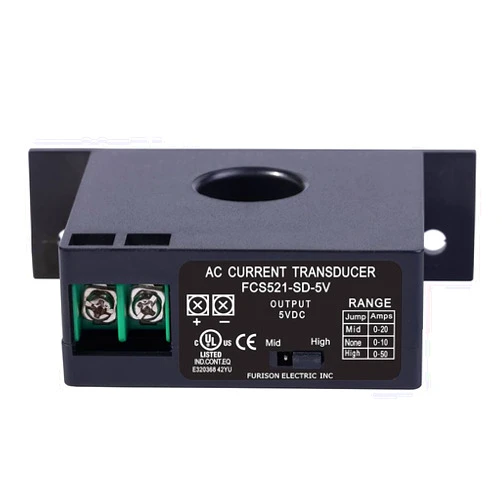 Nodehawk Current Transmitter, FCS521-SD-5V Current Transducer Transmitter Transformer Sensor AC Current Converter 0-50A